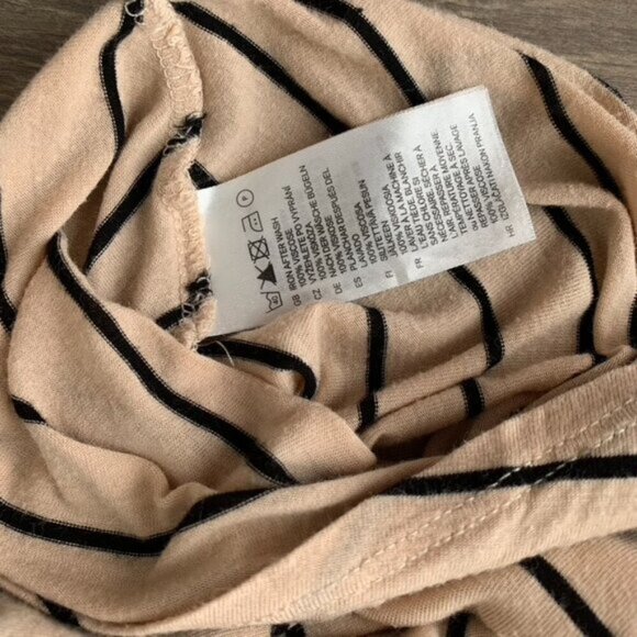 H&M Women's Tank Top Stripes Cropped Sleeveless Taupe Neutral Casual Flowy 4 - Picture 14 of 14